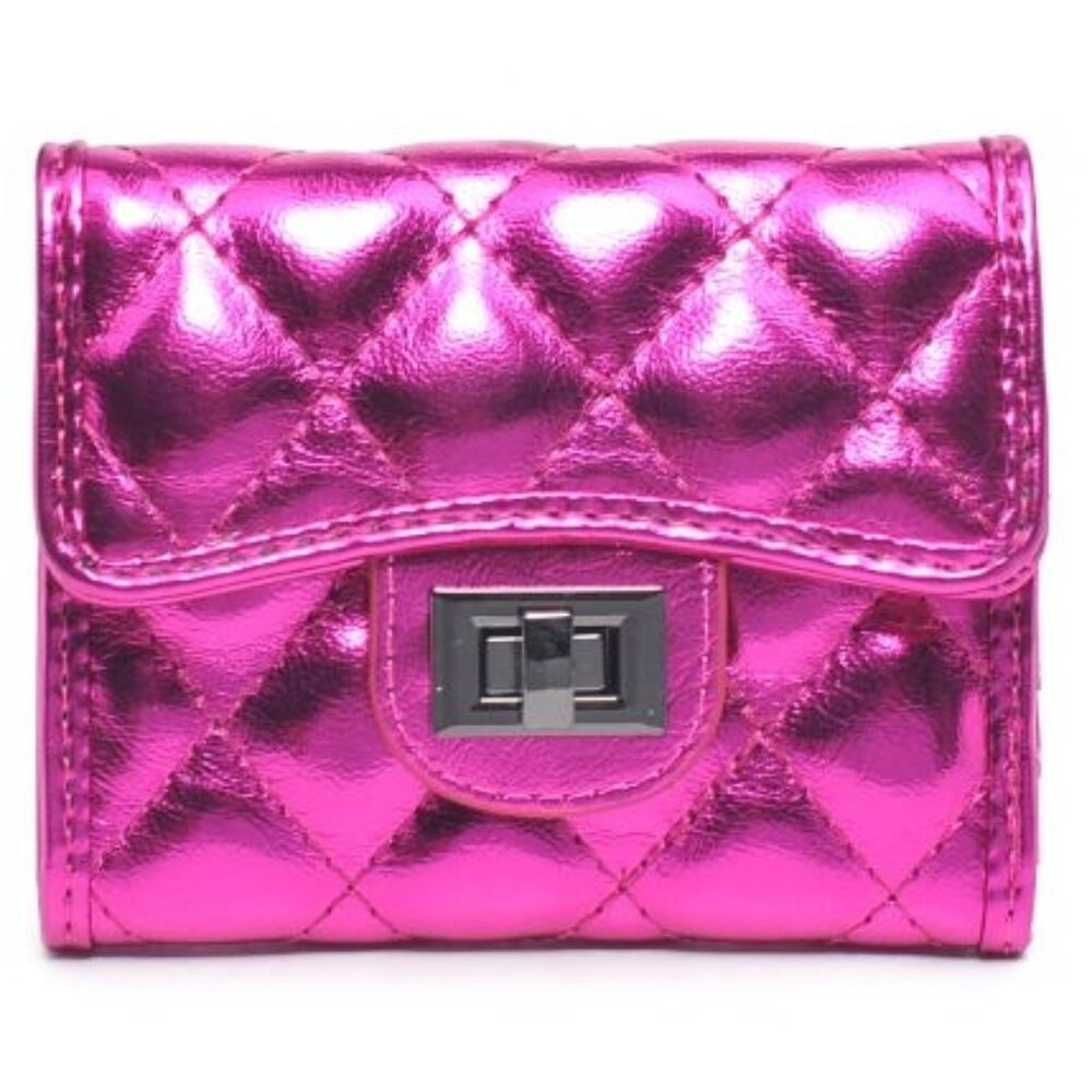 HOLOGRAPHIC FUSHCHIA " SHANTEL " WALLET